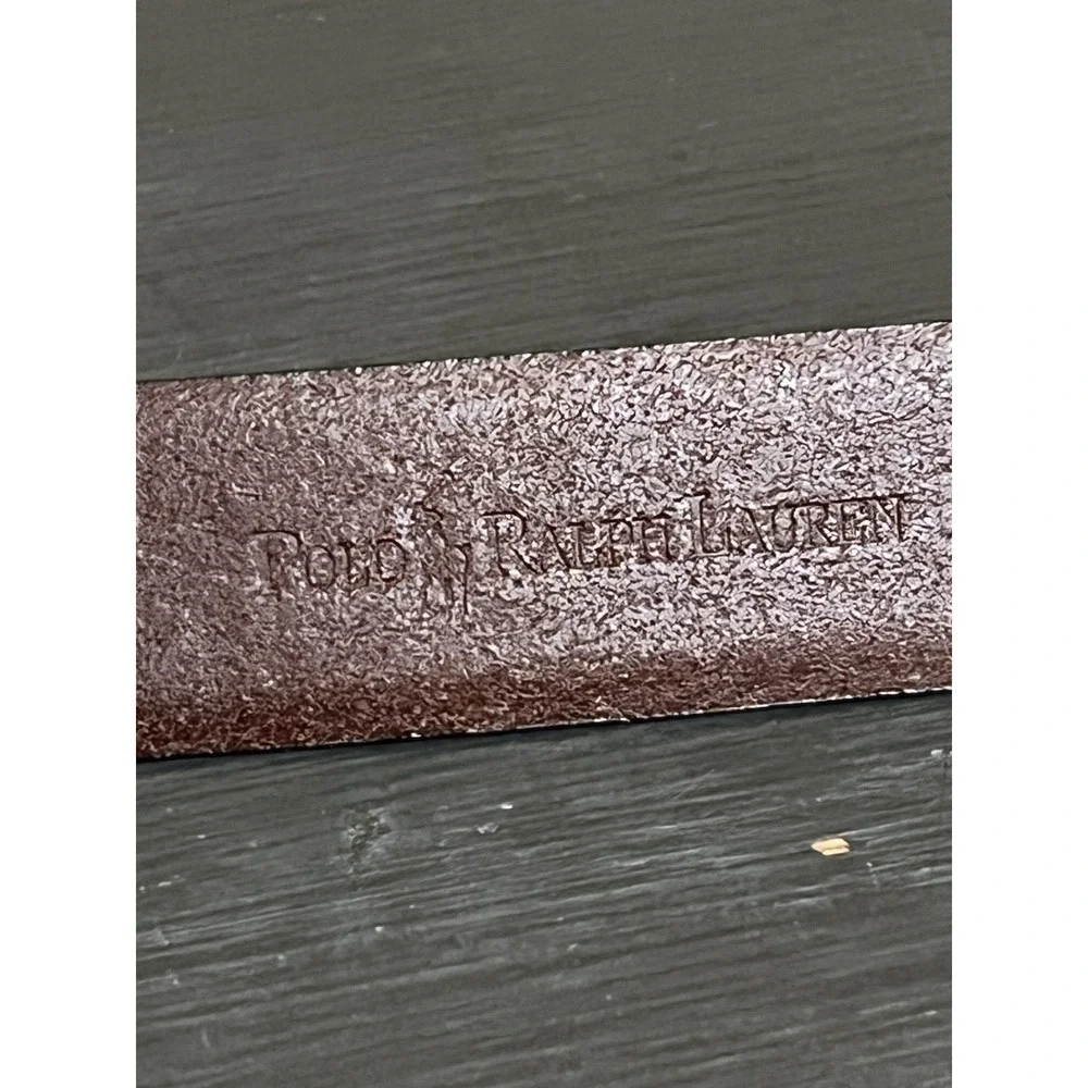 Polo Ralph Lauren Belt‎ Mens 42 105cm Brown Genuine Italian Leather